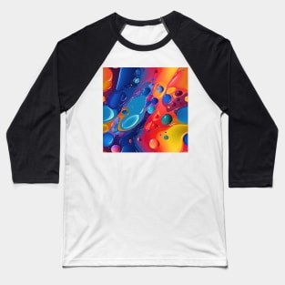 Abstract oil and water mix background Baseball T-Shirt